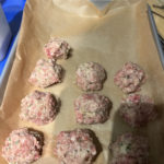rolled meatballs ready for the oven